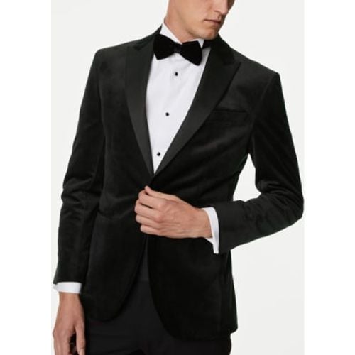 Mens Slim Fit Velvet Tuxedo Jacket - - M&S Collection - Modalova