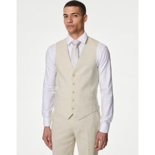 Mens Italian Linen Miracle™ Waistcoat - - M&S Collection - Modalova