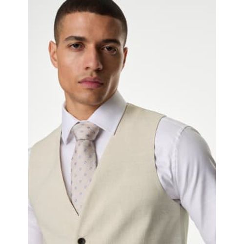 Mens Italian Linen Miracle™ Waistcoat - - M&S Collection - Modalova