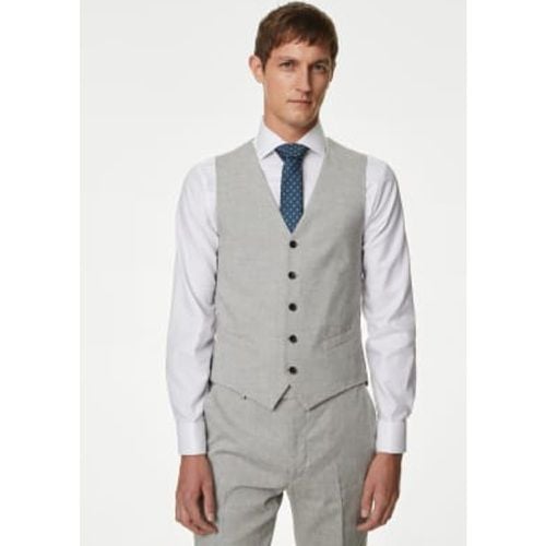 Mens Italian Linen Miracle™ Waistcoat - - M&S Collection - Modalova