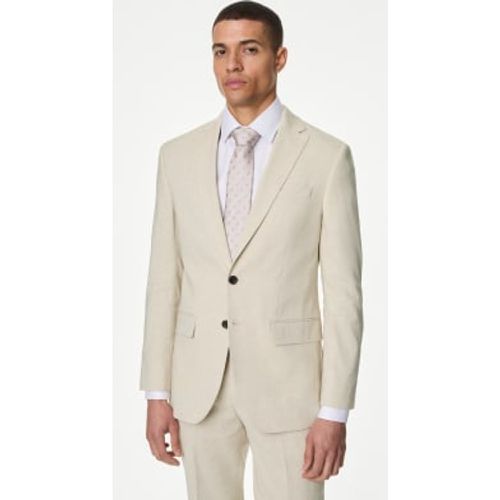 Mens Tailored Fit Italian Linen Miracle™ Suit Jacket - - M&S Collection - Modalova