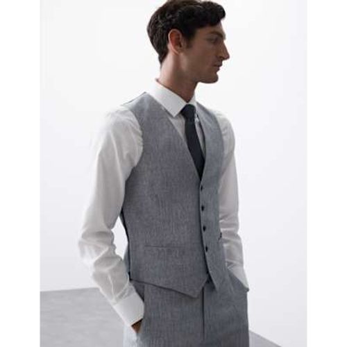 Mens Italian Performance Linen Blend Waistcoat - Autograph - Modalova
