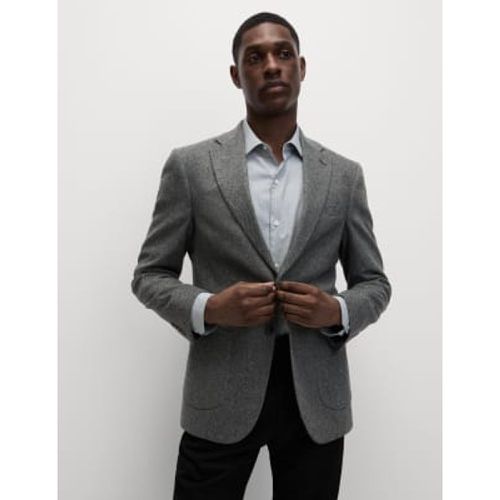 Mens Tailored Fit Wool Blend Textured Blazer - - M&S Collection - Modalova