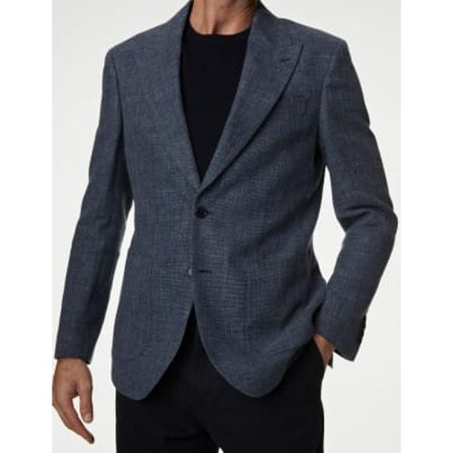 Mens Italian Linen Blend Textured Blazer - - M&S Collection - Modalova