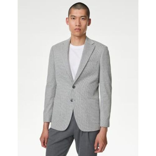 Mens Tailored Fit Cotton Rich Puppytooth Blazer - - M&S Collection - Modalova