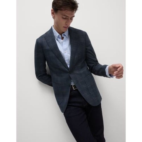 Mens Tailored Fit Check Blazer - - M&S Collection - Modalova