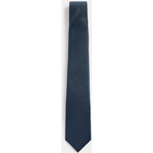 Mens Textured Pure Silk Tie - - M&S SARTORIAL - Modalova