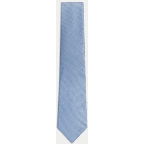 Mens Textured Pure Silk Tie - - M&S SARTORIAL - Modalova