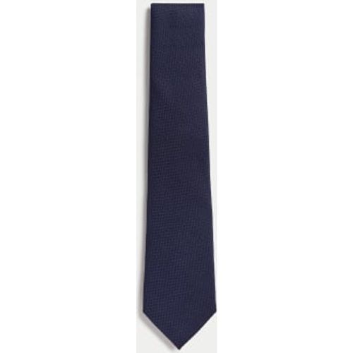 Mens Textured Pure Silk Tie - - M&S SARTORIAL - Modalova