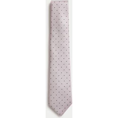 Mens Pure Silk Polka Dot Tie - - M&S SARTORIAL - Modalova