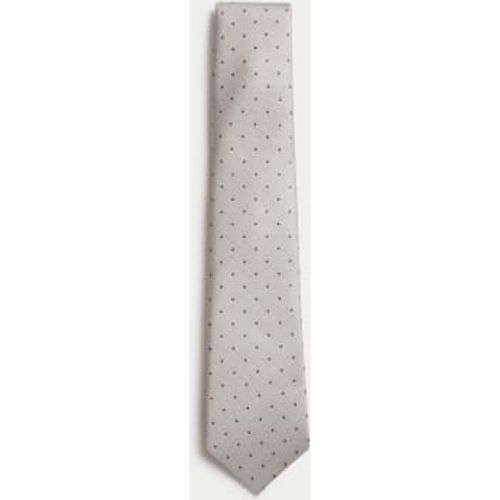 Mens Pure Silk Polka Dot Tie - - M&S SARTORIAL - Modalova