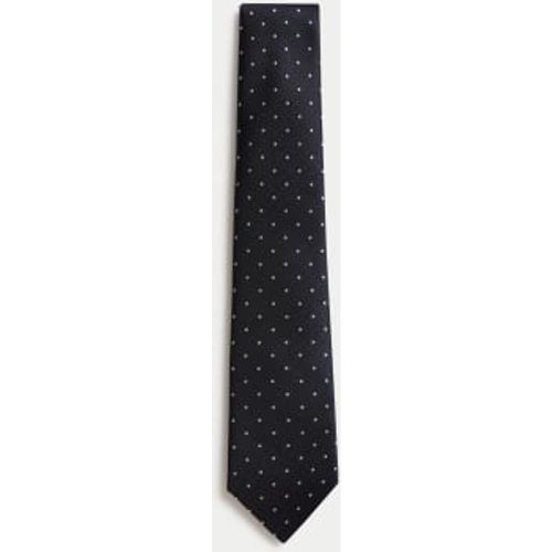 Mens Pure Silk Polka Dot Tie - - M&S SARTORIAL - Modalova