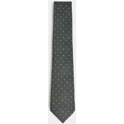 Mens Pure Silk Polka Dot Tie - - M&S SARTORIAL - Modalova