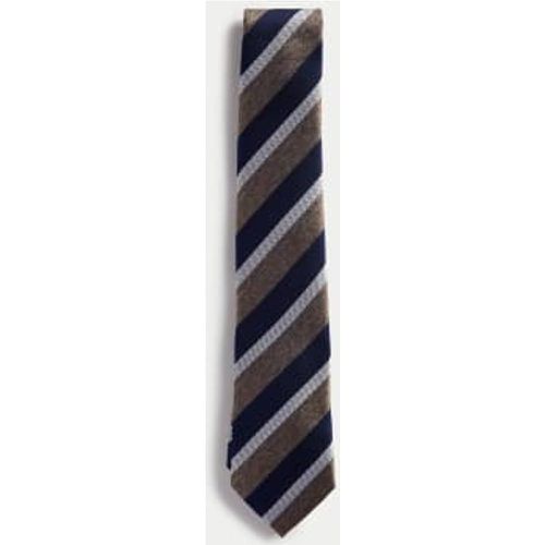 Mens Striped Pure Silk Tie - /, / - M&S SARTORIAL - Modalova