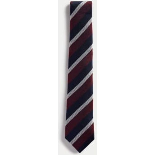 Mens Striped Pure Silk Tie - - M&S SARTORIAL - Modalova