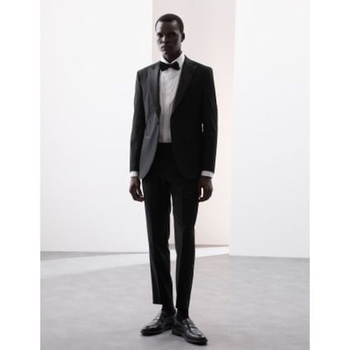 Mens Tailored Fit Wool Blend Tuxedo Trousers - - Autograph - Modalova