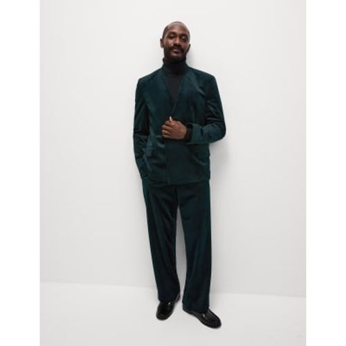 Mens Relaxed Fit Velvet Suit Jacket - - M&S Collection - Modalova