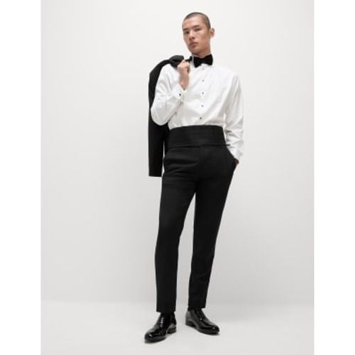 Mens Slim Fit Stretch Tuxedo Trousers - - M&S Collection - Modalova