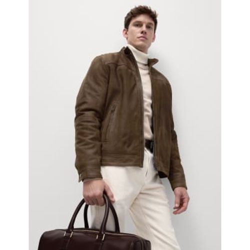 Mens Leather Jacket - - M&S Collection - Modalova