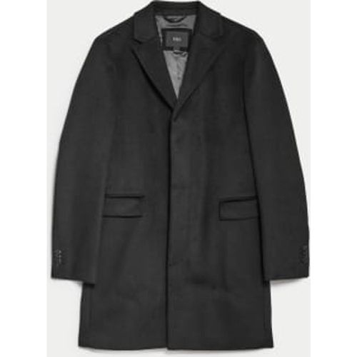 Mens Wool Blend Revere Coat - - M&S Collection - Modalova