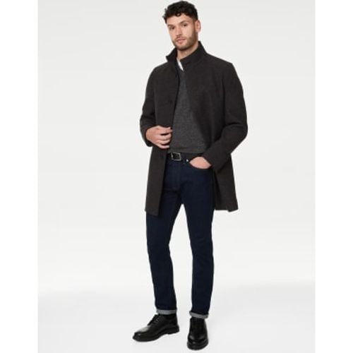 Mens Funnel Neck Coat - - M&S Collection - Modalova