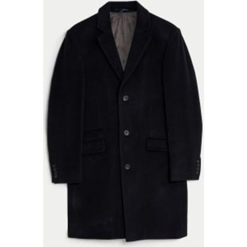 Mens Wool Rich Revere Overcoat with Cashmere - - M&S SARTORIAL - Modalova