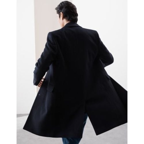 Mens Wool Rich Revere Coat with Cashmere - - Autograph - Modalova