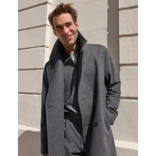 Mens Wool Rich Double Breasted Revere Coat - - Autograph - Modalova