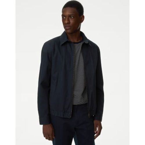 Mens Cotton Rich Harrington Jacket - - M&S Collection - Modalova