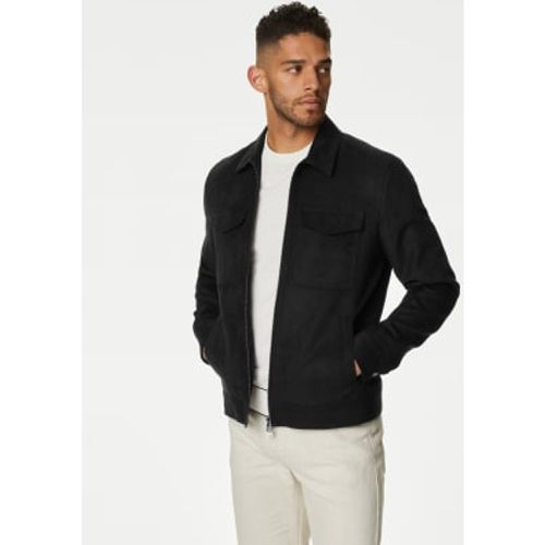 Mens Faux Suede Harrington Jacket - - Autograph - Modalova