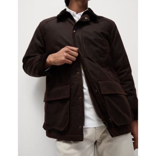 Mens Pure Cotton Wax Jacket with Stormwear™ - - M&S Collection - Modalova