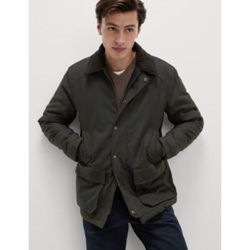 Mens Pure Cotton Wax Jacket with Stormwear™ - - M&S Collection - Modalova