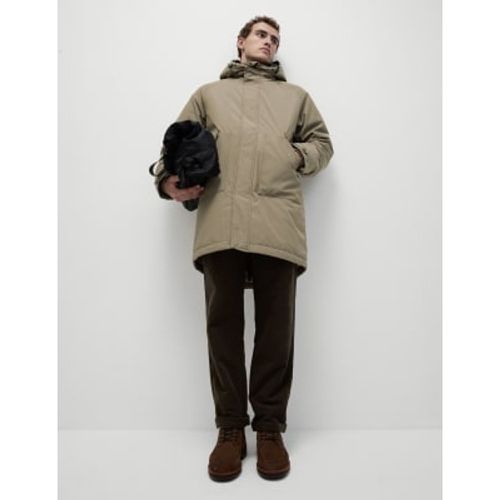 Mens Borg Lined Hooded Parka - - M&S Collection - Modalova