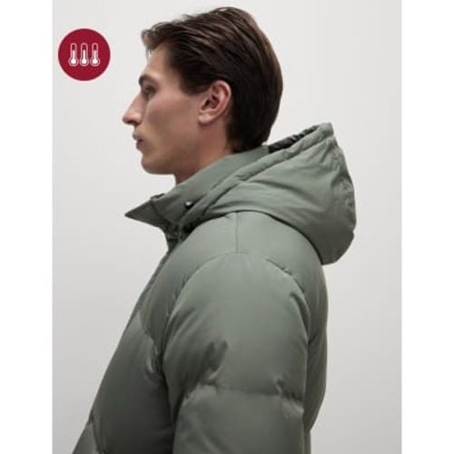 Mens Feather and Down Hooded Puffer Jacket with Stormwear™ - - M&S Collection - Modalova