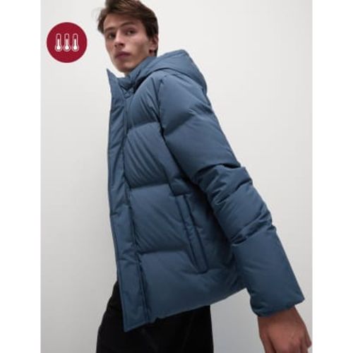 Mens Feather and Down Hooded Puffer Jacket with Stormwear™ - - M&S Collection - Modalova