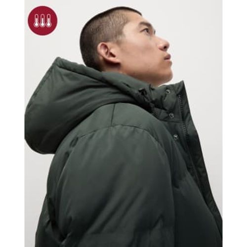 Mens Feather and Down Hooded Puffer Jacket with Stormwear™ - - M&S Collection - Modalova