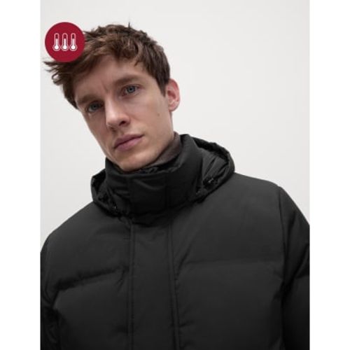 Mens Feather and Down Hooded Puffer Jacket with Stormwear™ - - M&S Collection - Modalova