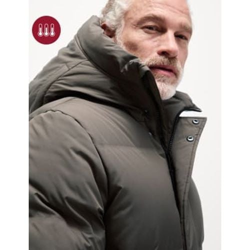 Mens Feather and Down Hooded Puffer Jacket with Stormwear™ - - M&S Collection - Modalova