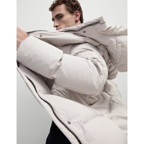 Mens Feather and Down Hooded Puffer Jacket with Stormwear™ - - M&S Collection - Modalova