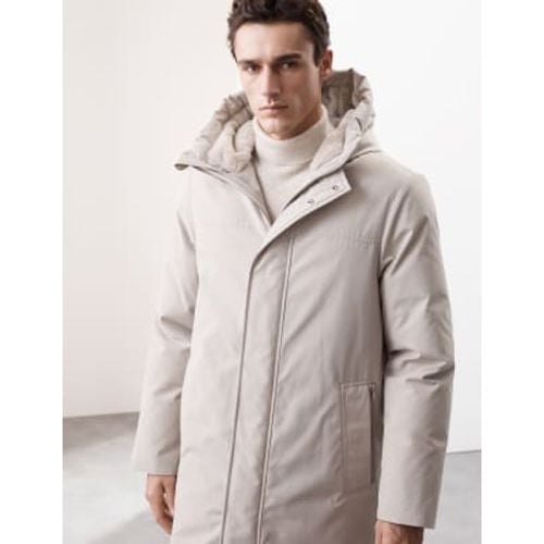 Mens Feather and Down Hooded Puffer Jacket - - Autograph - Modalova