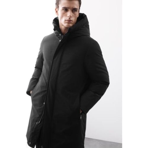 Mens Feather and Down Hooded Puffer Jacket - - Autograph - Modalova