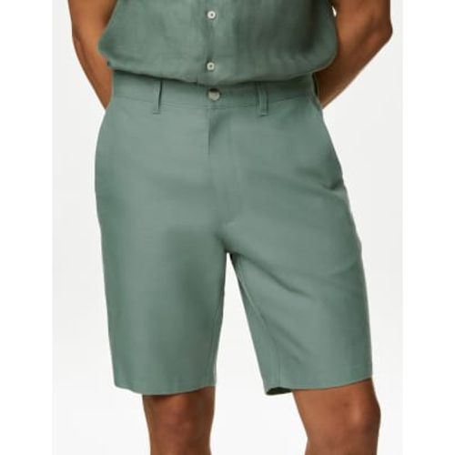 Mens Linen Blend Chino Shorts - - M&S Collection - Modalova