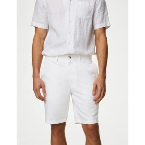 Mens Linen Blend Chino Shorts - - M&S Collection - Modalova