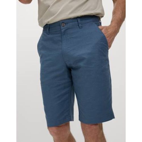 Mens Regular Fit Linen Blend Chino Shorts - - M&S Collection - Modalova