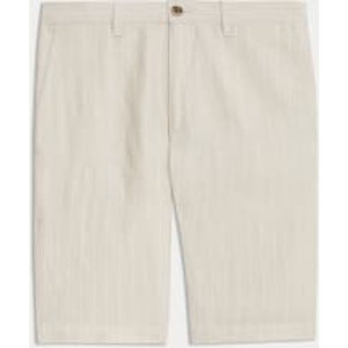 Mens Regular Fit Linen Blend Chino Shorts - - M&S Collection - Modalova