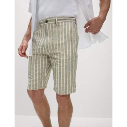 Mens Regular Fit Linen Blend Chino Shorts - /, / - M&S Collection - Modalova