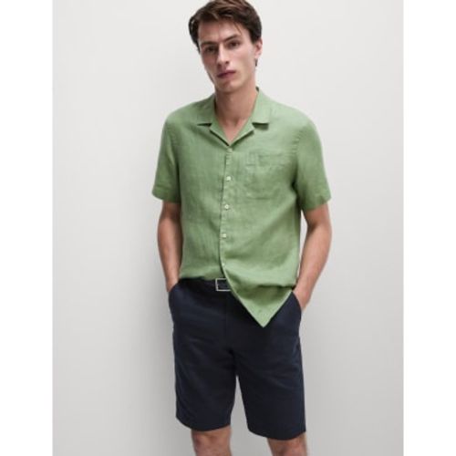 Mens Regular Fit Linen Blend Chino Shorts - - M&S Collection - Modalova