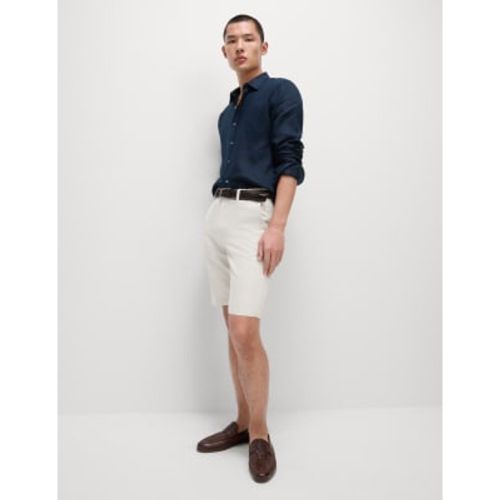 Mens Regular Fit Linen Blend Chino Shorts - - M&S Collection - Modalova