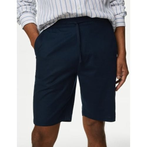 Mens Linen Blend Elasticated Waist Stretch Shorts - - M&S Collection - Modalova