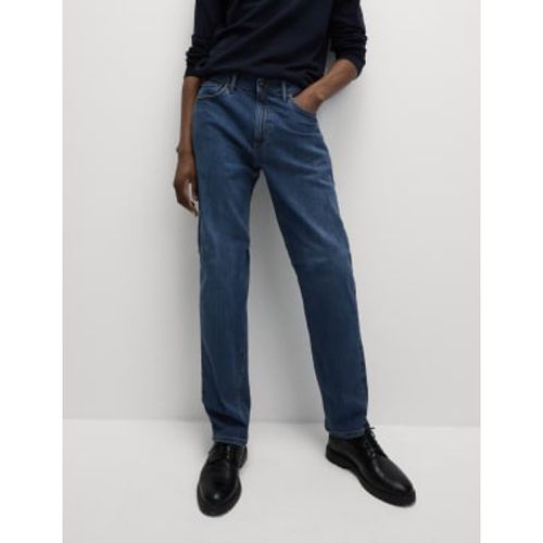 Mens Straight Fit Stretch Jeans - - M&S Collection - Modalova